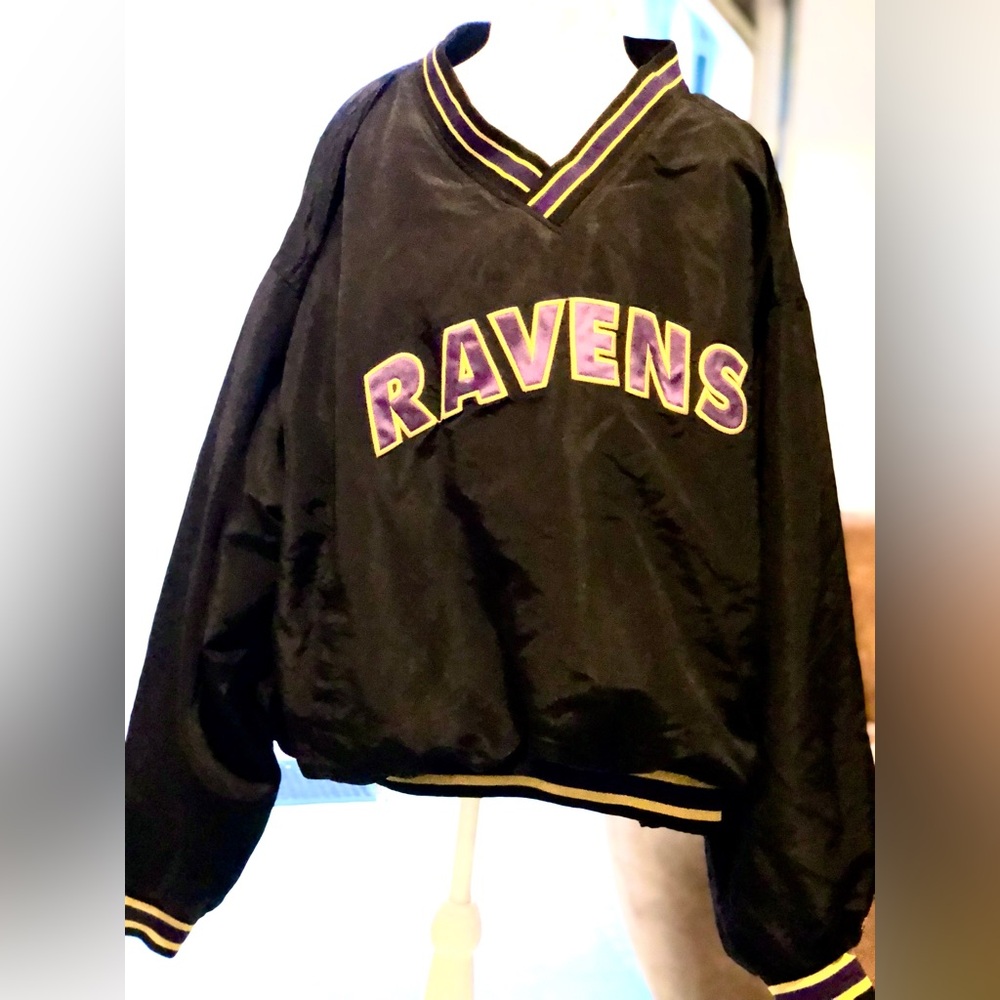 Puma Black Ravens Pullover Jacket with Purple & Gold Accents